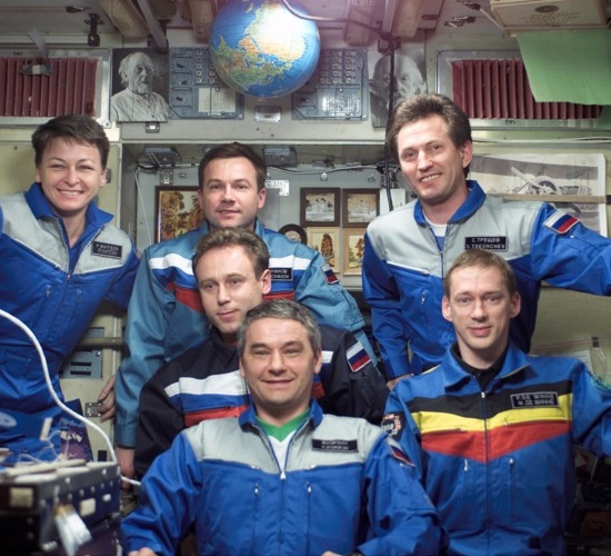 Frank De Winne in het ISS